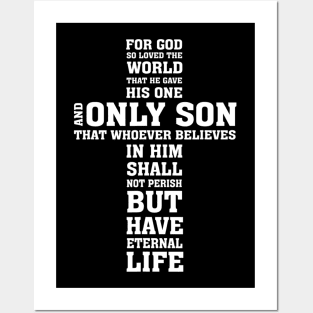 For God So Love World Jesus Cross Funny Christian Posters and Art